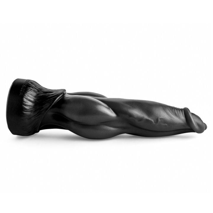 Full-length side profile of the Beowulf Fantasy Dildo, displaying its thick, detailed form.