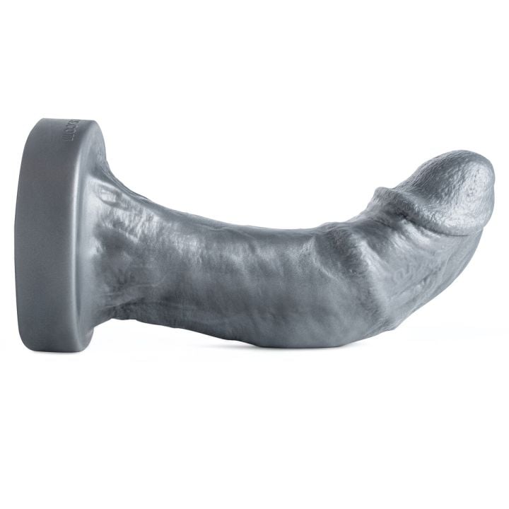 Full side view of The Captain’s Hook prostate massager showcasing its ergonomic curve and lifelike texture for targeted prostate stimulation and enhanced pleasure.