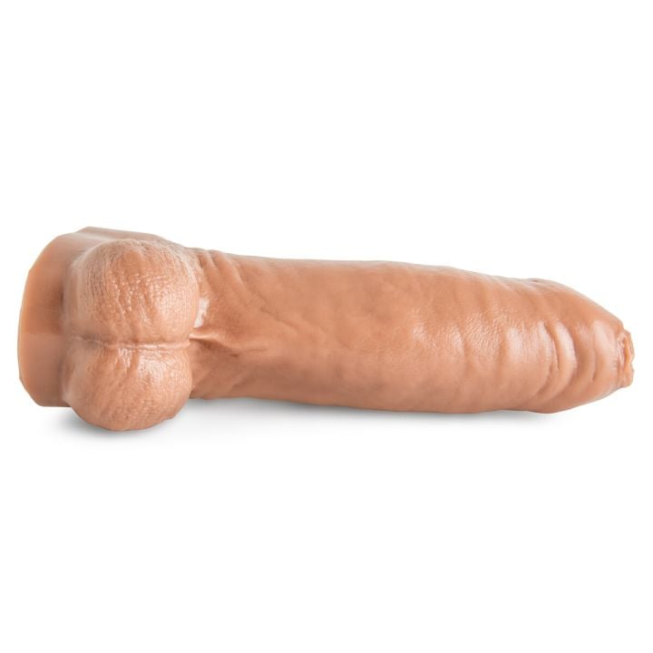 Lifelike display of Chorizo N’ Eggs dildo showing sculpted realism and robust build for maximum stretch and satisfaction during play.