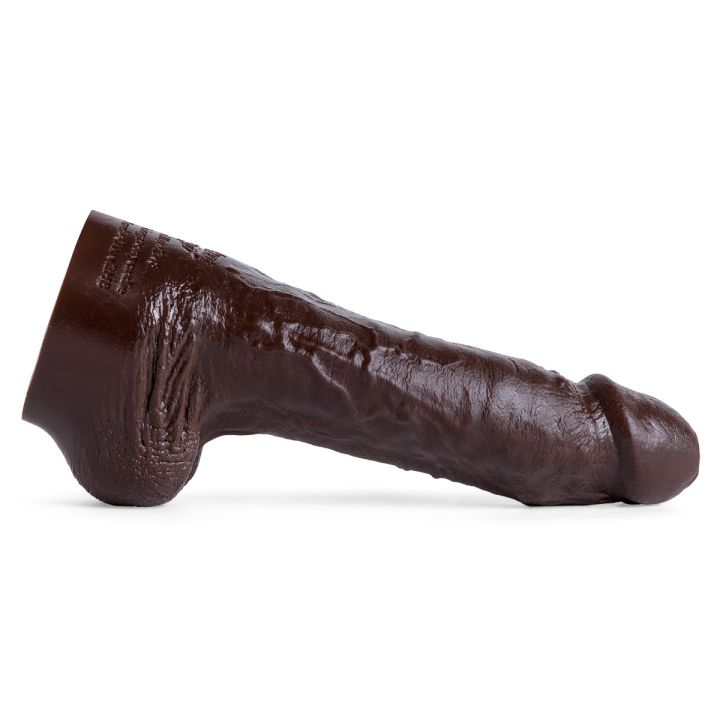 hankeys-toys-diyardieuluv2h8-realistic-dildo-deep-brown-angled-side-view-primary-thumbnail