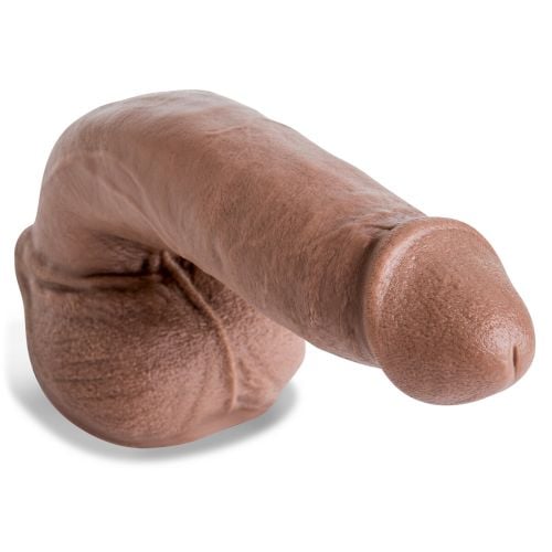 Rentman Silicone Dildo in Packer Soft firmness, showing lifelike bendability and realistic texture for ultra-flexible pleasure.