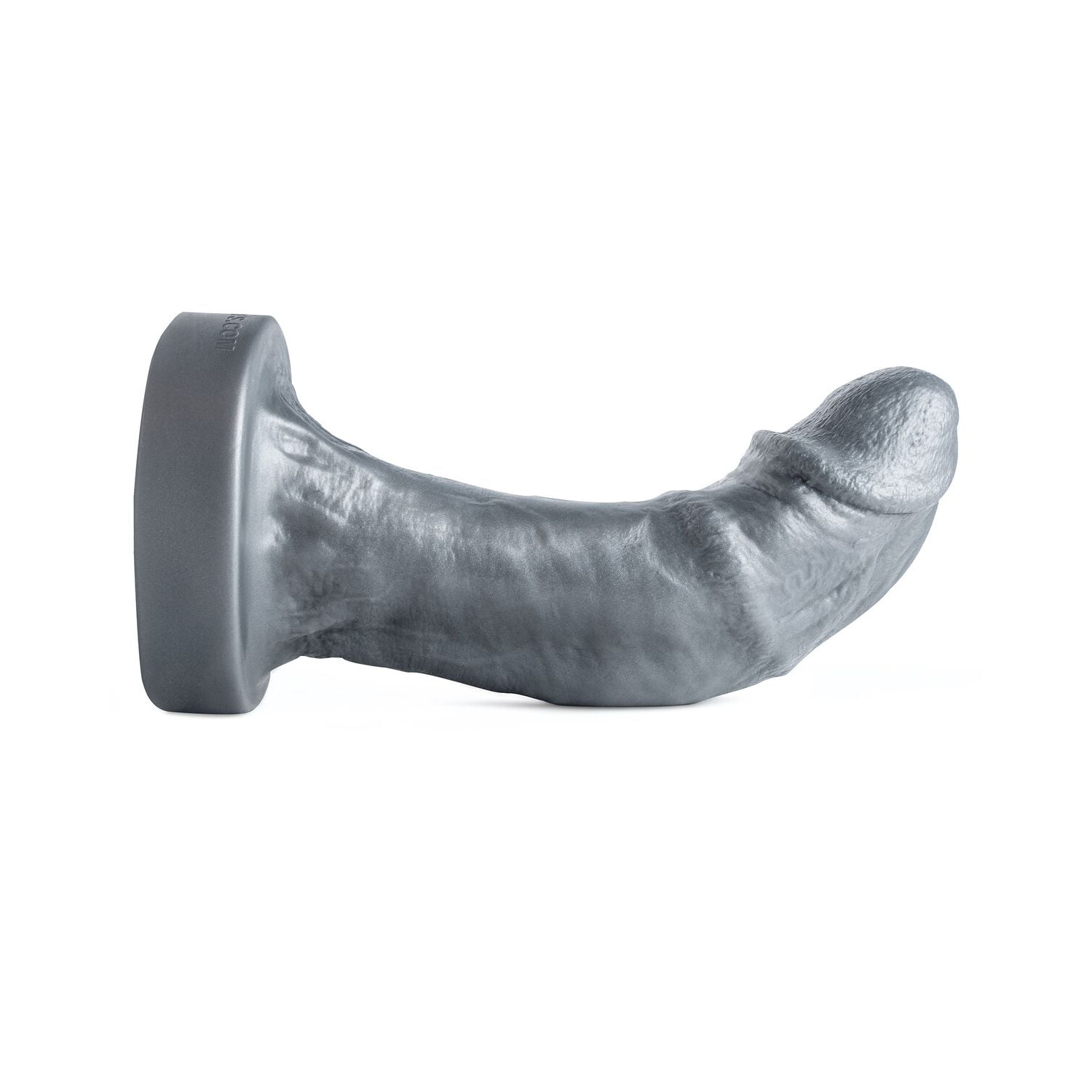Full side view of The Captain’s Hook prostate massager showcasing its ergonomic curve and lifelike texture for targeted prostate stimulation and enhanced pleasure.