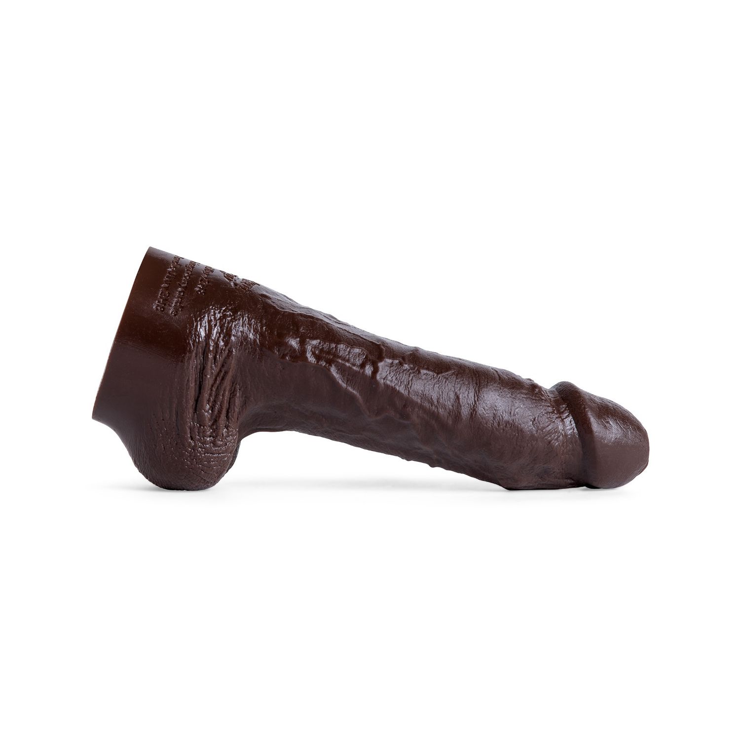 hankeys-toys-diyardieuluv2h8-realistic-dildo-deep-brown-angled-side-view-primary-thumbnail