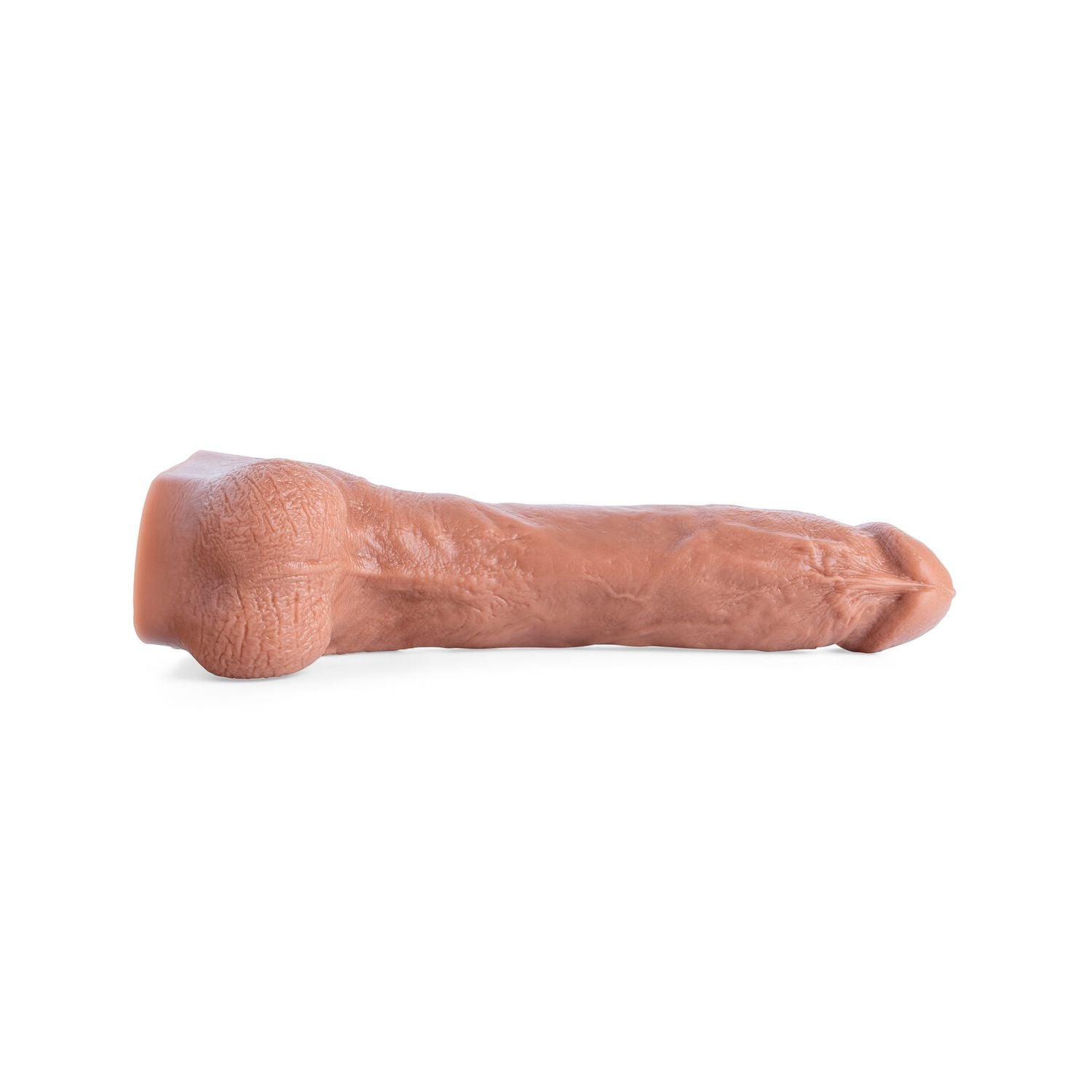 Side profile of Jack Hunter Dildo featuring sculpted ridges and a muscular lifecast shaft crafted from body-safe silicone.