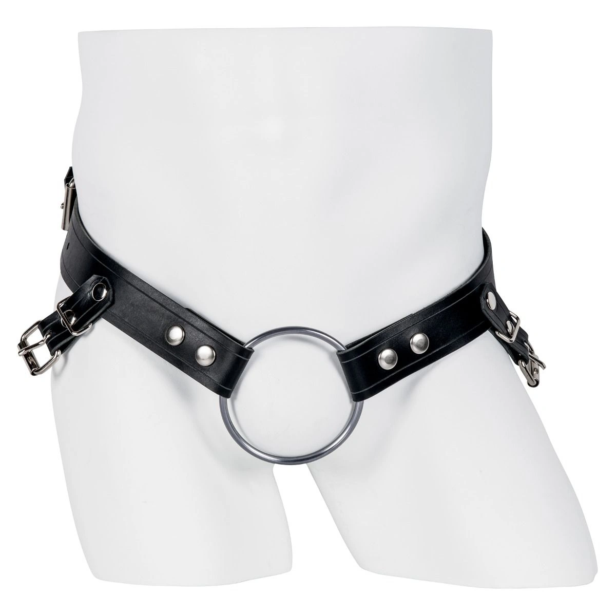 DetoXXX Leather Pan Pegging Harness