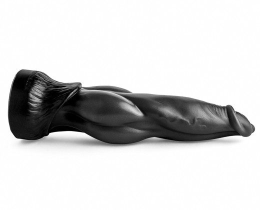 Full-length side profile of the Beowulf Fantasy Dildo, displaying its thick, detailed form.