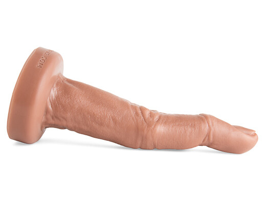 Side view of Midass Touch dildo highlighting the realistic finger shape, slim shaft, and knuckle texture for pop-and-push pleasure.