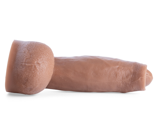 Duke Uncut Dildo laying flat to display its handcrafted shape, premium silicone finish, and anatomical accuracy for realistic penetration.