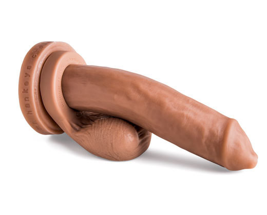 Artistic shot of Cholo dildo paired with Remove-O-Balls (sold separately), emphasizing customization options for an ultra-realistic experience.